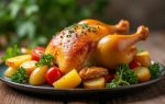 Запеченная курица с картофелем
